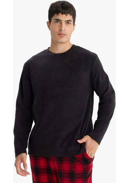 Pijama Takımı Regular Fit Polar Uzun Kollu Üst Ekose Desenli Uzun Alt F4561AX25WN modelleri