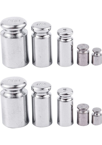 Krom Kaplama Kalibrasyon Gram Terazi Ağırlık Seti Gümüş Beyazı (Yurt Dışından)