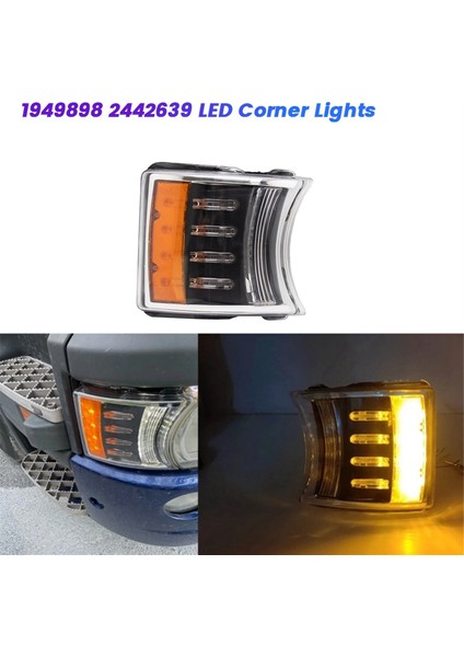 Ön Drl LED Köşe Işığı Dönüş Sinyali Işığı 1949898 2442639 Scania Kamyonu Için P G R T Serisi Gündüz Koşu Lambası (Yurt Dışından) fırsatları