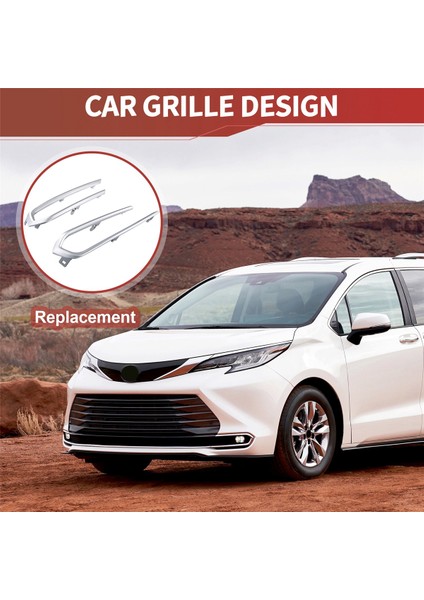 Toyota Sienna 2021-2024 Ön Alt Tampon Grille Kalıplama 53124-08010 53123-08010 (Yurt Dışından) fırsatları