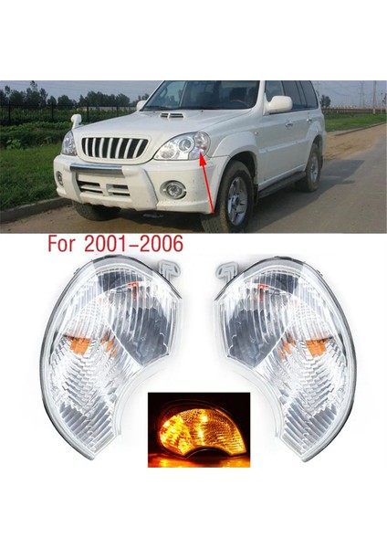 Ön Tampon Far Kafası Işık Yan Işaretçi Köşe Dönüş Sinyali Hyundai Terracan Için Işık 01-06 92301H1010 92302H1010 (Yurt Dışından) indirimleri