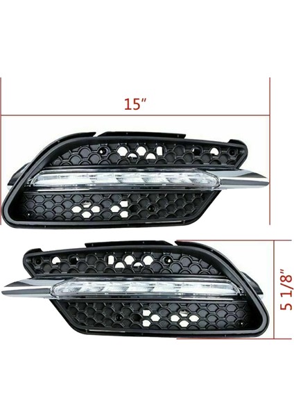 Araba LED Sis Lambası Drl Gündüz Çalışma Işığı Mercedes Benz W204 C Sınıfı C300 2008-2011 Sol (Yurt Dışından) modelleri