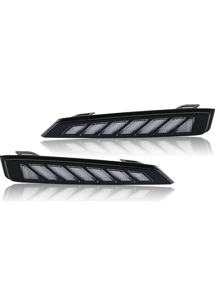 2pcs Araba LED Gündüz Koşu Fog Lambası Drl Sarı Dönüş Sinyal Işığı Geely Atlas Pro 2019 2020 2021 (Yurt Dışından)