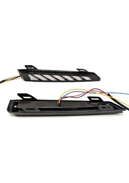 2pcs Araba LED Gündüz Koşu Fog Lambası Drl Sarı Dönüş Sinyal Işığı Geely Atlas Pro 2019 2020 2021 (Yurt Dışından) modelleri