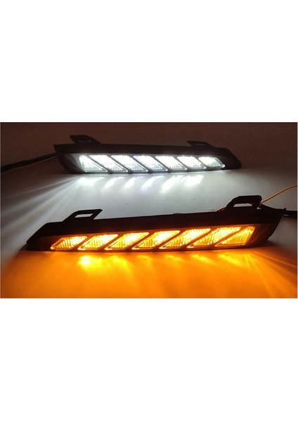 2pcs Araba LED Gündüz Koşu Fog Lambası Drl Sarı Dönüş Sinyal Işığı Geely Atlas Pro 2019 2020 2021 (Yurt Dışından) fırsatları