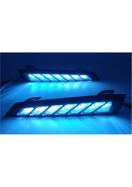 2pcs Araba LED Gündüz Koşu Fog Lambası Drl Sarı Dönüş Sinyal Işığı Geely Atlas Pro 2019 2020 2021 (Yurt Dışından) indirimleri