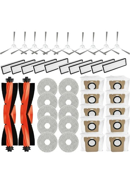 Xiaomi Mijia Omni Için 2 C102CN / B101CN / B116CN / X10+ Plus Parça Aksesuarları Silindir Yan Fırçası Hepa Filtre Paspas Çantaları (Yurt Dışından)