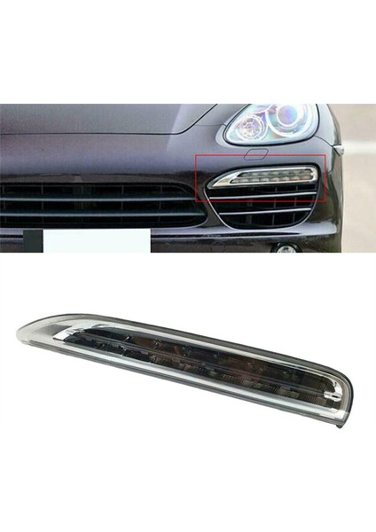Araba Ön Tampon Gündüz Çalışma Işık Lambası LED Drl Porsche Cayenne Için Uyuyor 2011-2014 Sağ: 95863118200 (Yurt Dışından) modelleri