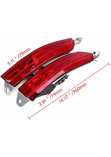 1 Çift Araba Kırmızı Arka Sis Lambası Tampon Kapağı Yansıtıcı Touareg 2011-2014 Için 7P6945701D 7P6945702D (Yurt Dışından) modelleri