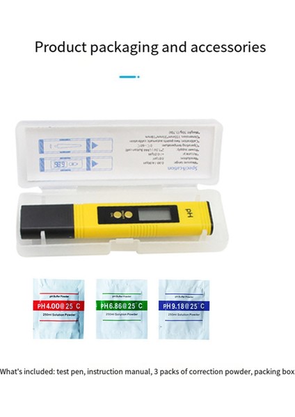 Sarı Ph Değer Testi Kalemi, Ph Test Cihazı 0.01 Yüksek Hassasiyetli Su Kalitesi Test Cihazı, Ölçüm Aralığı 0-14 Ph (Yurt Dışından) fırsatları