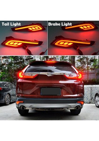 Honda Cr-V Crv Için 17-19 LED Arka Tampon Fren Kuyruğu Lambaları Sis Lambası Jsr Stili (Yurt Dışından) modelleri