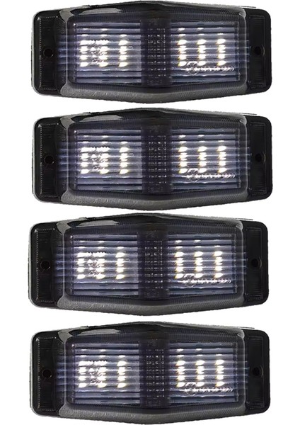 4pcs Füme Beyaz Ön Izgara Işığı LED Işaretleyici Lamba Için Volvo Adam Benz Kamyon Kamyonu Çift Brülör Gösterge Işığı (Yurt Dışından)