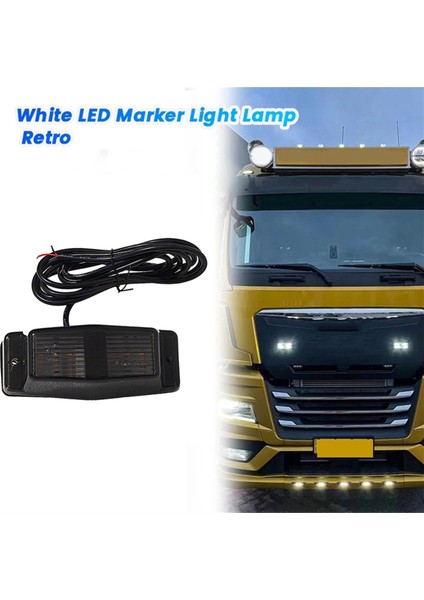 4pcs Füme Beyaz Ön Izgara Işığı LED Işaretleyici Lamba Için Volvo Adam Benz Kamyon Kamyonu Çift Brülör Gösterge Işığı (Yurt Dışından) fiyatları