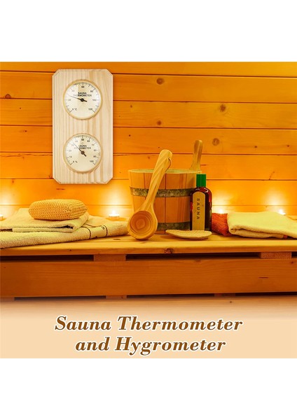 Ahşap Sauna Termometresi ve Higrometre 2 Içinde 1 Nem Sıcaklık Ölçümü Ev Aile Otel Sauna Odası (Yurt Dışından) fiyatları