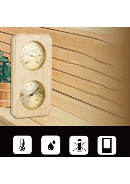 Ahşap Sauna Termometresi ve Higrometre 2 Içinde 1 Nem Sıcaklık Ölçümü Ev Aile Otel Sauna Odası (Yurt Dışından) fırsatları