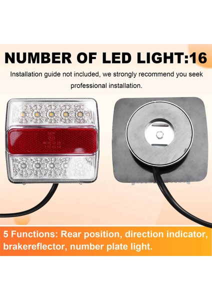 1 Set 12V Arka Kombinasyon LED Çekme Römork Kuyruğu Işık 7 Pin Evrensel Fren Durdurma Lisans Numarası Plaka Lambası (Yurt Dışından) indirimleri