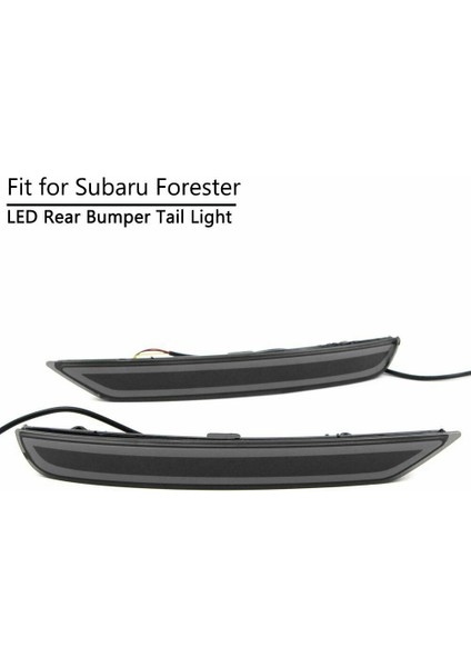 1 Çift LED Arka Tampon Reflektör Kuyruk Işığı Subaru Forester Için 2008-2019 Sürüş Fren Sinyali Sis Lambası Siyah Lens (Yurt Dışından) indirimleri