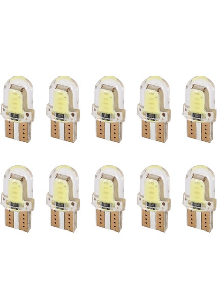 10 adet LED T10 W5W Cob Smd Canbus Silika Parlak Beyaz Lisans Ampul (Yurt Dışından)