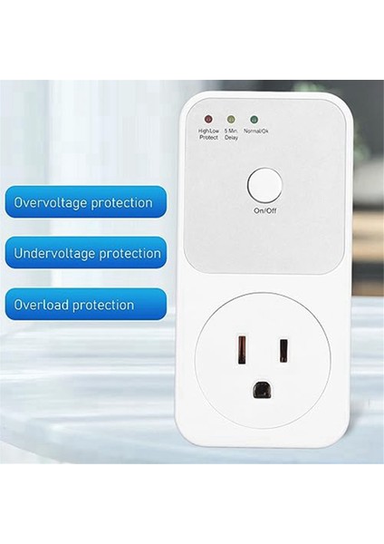 Koruyucu Voltaj Rölesi Elektrik Soketi, Buzdolabı Voltajı Koruyucu Ev Appliance Için Çok Fonksiyonlu (Yurt Dışından)