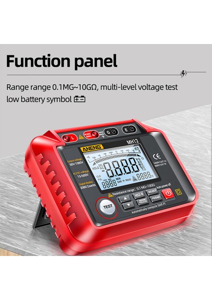 Aneng MH12 Yalıtım Dünya Direnç Test Cihazı Dijital Ölçer Ohm Ac Dc Voltaj Test Cihazı LCD Megohmeter Megger Voltmetre Araçı (Yurt Dışından) fiyatları