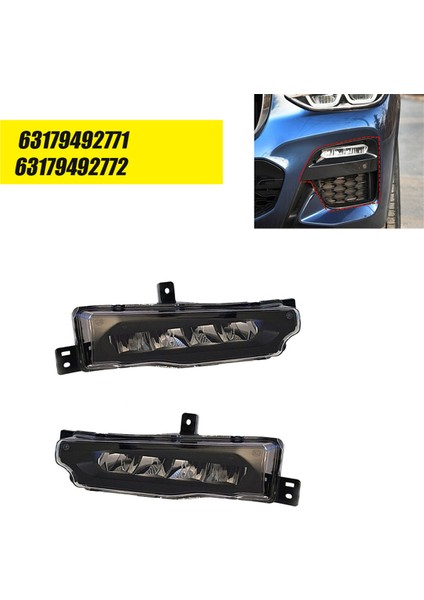 1paır Ön Tampon LED Sis Farları 63179492771 63179492772 Bmw X3 G01 F97 X4 G02 2017-2021 Drl Gündüz Koşu Lambası (Yurt Dışından) indirimleri