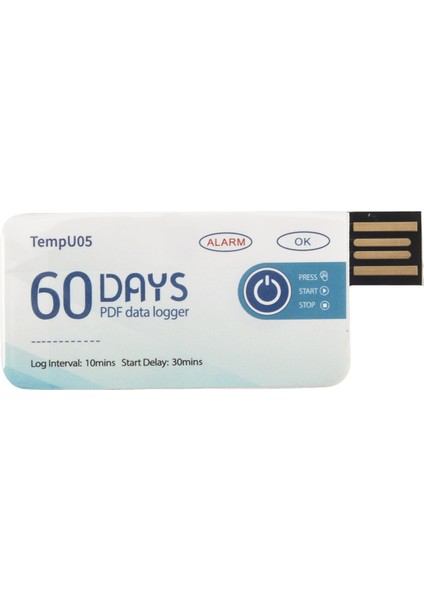 Sıcaklık Veri Günlüğü TEMPU05 60 Gün Pdf Rapor Sıcaklık Kaydedici Tek Kullanım USB Sıcaklık Kayıt Aleti (Yurt Dışından)