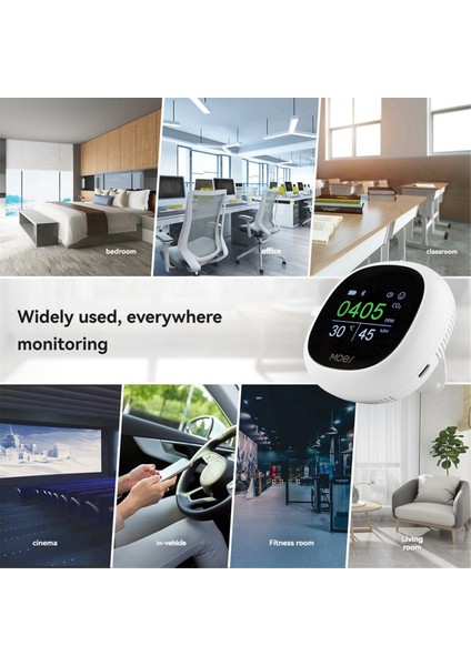 Moes Bluetooth Tuya Akıllı Karbon Dioksit Ölçer Sıcaklık Nem Sensörü Dijital 3&#39;ü 1 Arada Hava Kalitesi Taşınabilir Ölçer (Yurt Dışından) fırsatları