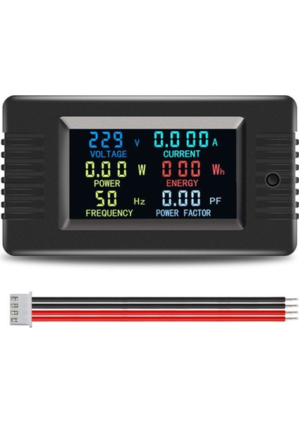 Peacefair PZEM-022-VH Tek Fazlı 6in1 Ac Volt Amp Ölçer Renk Ekranı Frekans Güç Faktörü Wattmetre Güç Ölçer 10A 2200W (Yurt Dışından)