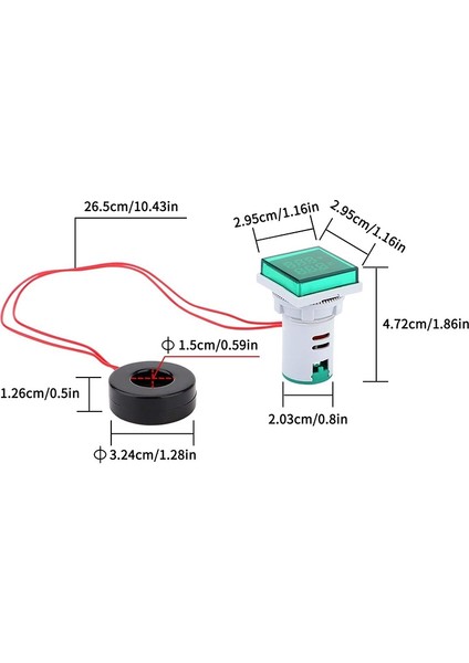 Ac Volt Amp Metre, Ac 20-500V 0-100A Mini Multimetre LED Çift Ekran Voltmetre Ammetre Voltajı ve Akım Sayacı Test Cihazı (Yurt Dışından) fiyatları