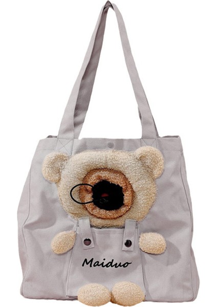 Kedi Çantası Kedi Dışarı Çantası Taşınabilir Evcil Hayvan Sırt Çantası Kedi Çantası Kedi Sırt Çantası Ayı Stili Tek Omuz (Yurt Dışından)