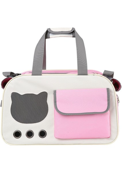 Evcil Hayvan Çantası Büyük Kapasiteli Kedi Dışarı Çantası Nefes Alabilir Taşınabilir Tek Omuz Çapraz Kedi Çantası (Yurt Dışından)