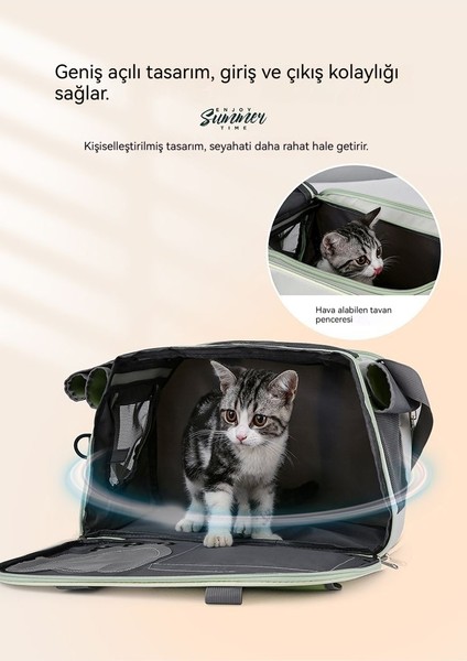 Evcil Hayvan Çantası Büyük Kapasiteli Kedi Dışarı Çantası Nefes Alabilir Taşınabilir Tek Omuz Çapraz Kedi Çantası (Yurt Dışından) fiyatları