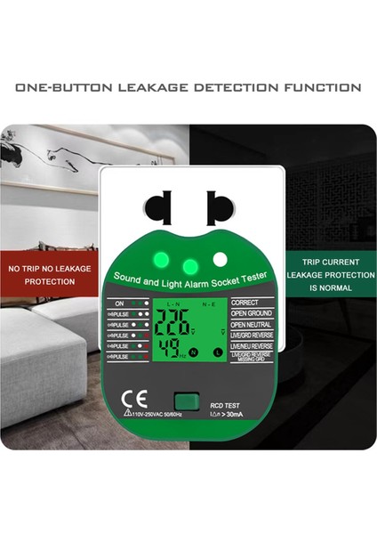 Soket Test Merkezi Pro Voltaj 30MA Rcd Sızıntı Testi Akıllı Dedektörü Sıfır Hat Fiş Polarite Faz Kontrol Aracı Abd Fiş B B (Yurt Dışından) modelleri