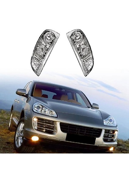 Araba Sol Ön Tampon Drl Dönüş Sinyali Sis Lambası For-Porsche Cayenne 2007 2008 2009 2010 (Yurt Dışından) modelleri