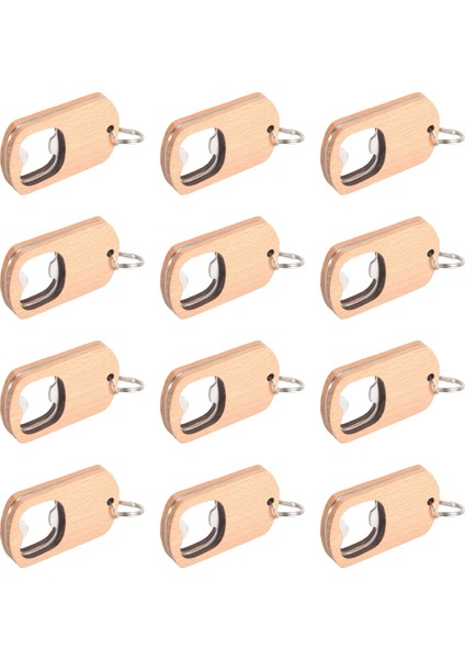 12'li Paket Ahşap Şişe Açacağı Ahşap Anahtarlık Şişe Açacakları Boşlukları Ahşap Gravür Anahtarlıklar Ev Mutfak Parti Için Anahtar Etiketi (Yurt Dışından)