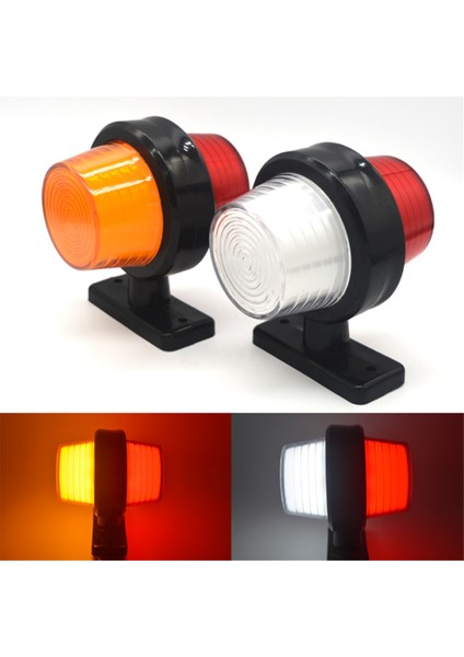 2pcs LED Yan Işaretleme Işığı 12V 24V Çift Yüz Göstergesi Dönüş Sinyali Işık Arka Durma Lambası Araba Kamyonu Için, B (Yurt Dışından) fırsatları