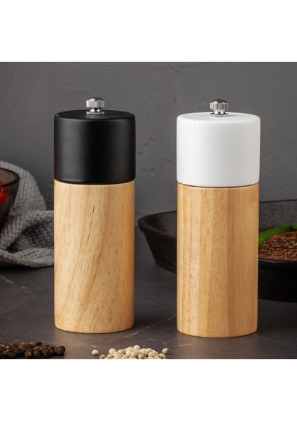 2'li Paket Ahşap Tuz ve Karabiber Değirmeni Baharat Kuruyemiş Değirmenleri Elde Taşınabilir Baharat Öğütücü Şişe Pişirme Ev Mutfak Aletleri (Yurt Dışından) indirimleri