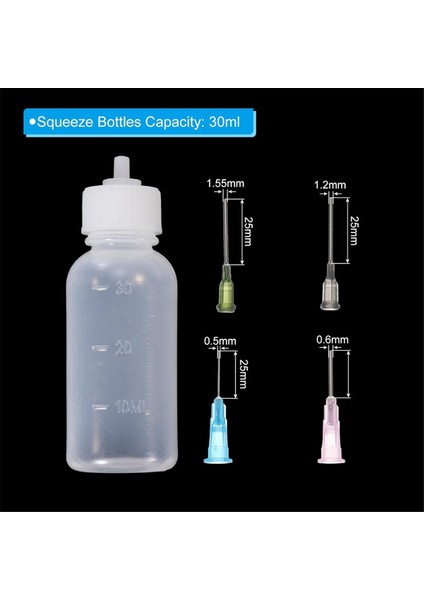 Oz Hassas Aplikatör Şişeleri, 8 Adet 30 ml Iğne Ucu Sıkma Şişesi, Küçük Sıkma Şişeleri, Mini Iğne Şişe Kapakları (Yurt Dışından) modelleri