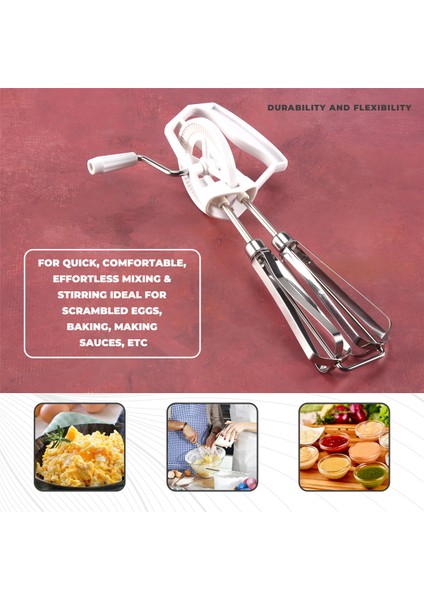 Döner Manuel El Çırpıcı Yumurta Çırpıcı Mikser Blender Paslanmaz Çelik Mutfak Aletleri (Yurt Dışından) indirimleri