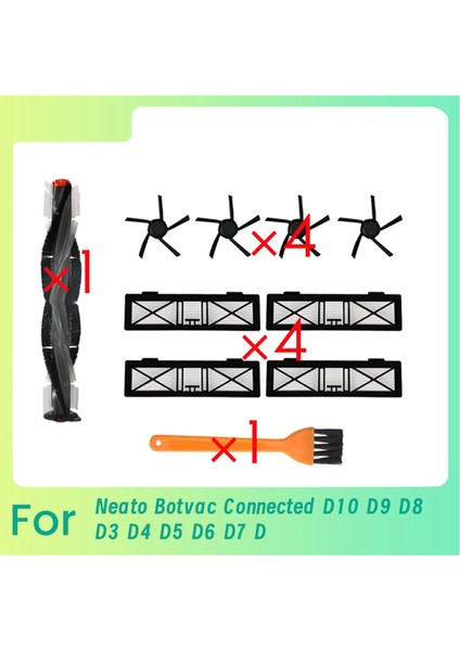 Neato Botvac Bağlı D10 D9 D8 D3 D4 D5 D6 D7 D Serisi D75 D80 D85 Parçalar Ana Yan Fırça Ultra Filtre (Yurt Dışından)