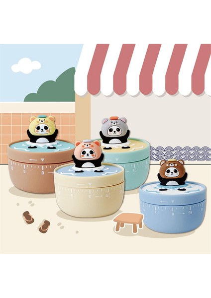 60 Dakikalık Mekanik Mutfak Zamanlayıcısı Panda Banyo Manuel Zamanlayıcı Pişirme Pişirme Zamanlayıcısı Çocuklar Kahverengi (Yurt Dışından) fiyatları
