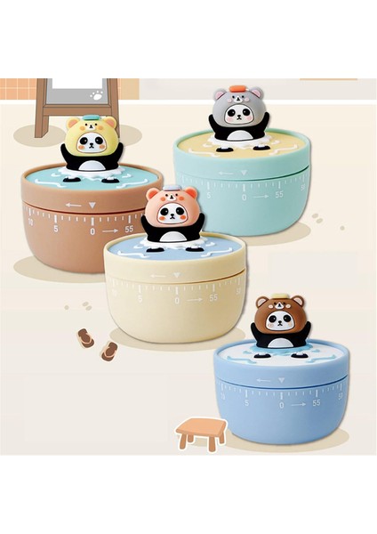 60 Dakikalık Mekanik Mutfak Zamanlayıcısı Panda Banyo Manuel Zamanlayıcı Pişirme Pişirme Zamanlayıcısı Çocuklar Kahverengi (Yurt Dışından) fırsatları