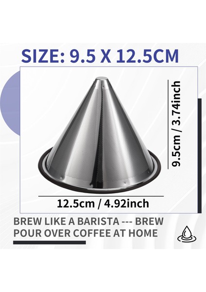 Sürdürülebilir Demleme Için Yeniden Kullanılabilir Paslanmaz Çelik Kahve Damlatıcılı Kağıtsız Kahve Filtresi (Yurt Dışından) indirimleri