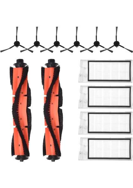 Roidmi Eve Için 12 Pcs Plus Robot Vakum Süpürge Ana Fırça Hepa Filtre Yan Fırçası Yedek Aksesuarlar Parçalar (Yurt Dışından)