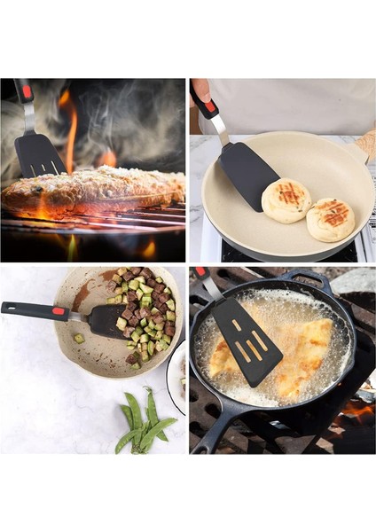 2'li Silikon Spatula Seti, Yapışmaz Tencere ve Mutfak Eşyaları Için 600°F Isıya Dayanıklı Pişirme Spatulaları Spatula Kullanın (Yurt Dışından) fırsatları