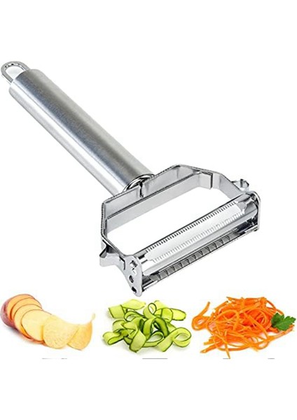 Paslanmaz Çelik Çift Bıçaklı Sebze Soyucu - Ticari Sınıf Julienne Kesici, Dilimleyici, Parçalayıcı, Kazıyıcı Meyve, Patates (Yurt Dışından) fiyatları