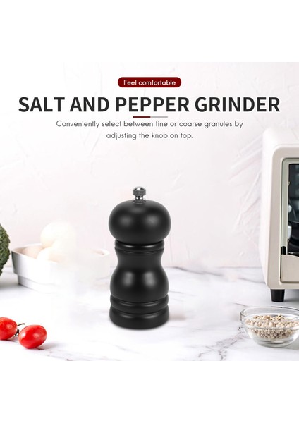 Ahşap Tuz ve Karabiber Öğütücü Seti Manuel Karabiber Tuz Değirmeni Çalkalayıcı, Ayarlanabilir Kalınlıklı Masif Ahşap Siyah (Yurt Dışından) fiyatları