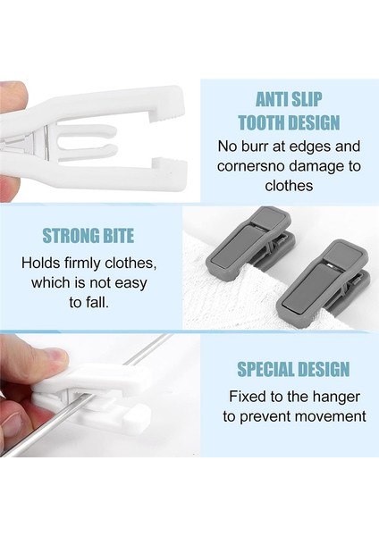 Bebek Giysileri Için Plastik Askı Klipsleri, Askılar Için Güçlü Plastik Klipsler, Kadife Askılar Için Çok Amaçlı Askı Klipsleri (Yurt Dışından) fırsatları