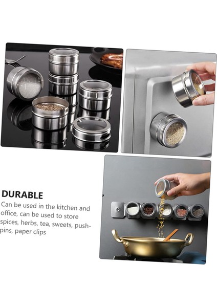Manyetik Baharat Kutuları 8 Adet, Paslanmaz Çelik Manyetik Baharat Kabı Manyetik Baharat Kavanozları Kolay Temizlenir ve Paslanmaz (Yurt Dışından) modelleri
