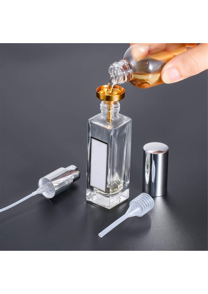 Küçük Şişeleri Veya Kapları Doldurmak Için 2'li Mini Pipetli 10'lu Paket Küçük Metal Huni, Parfüm (Gümüş) (Yurt Dışından) fırsatları